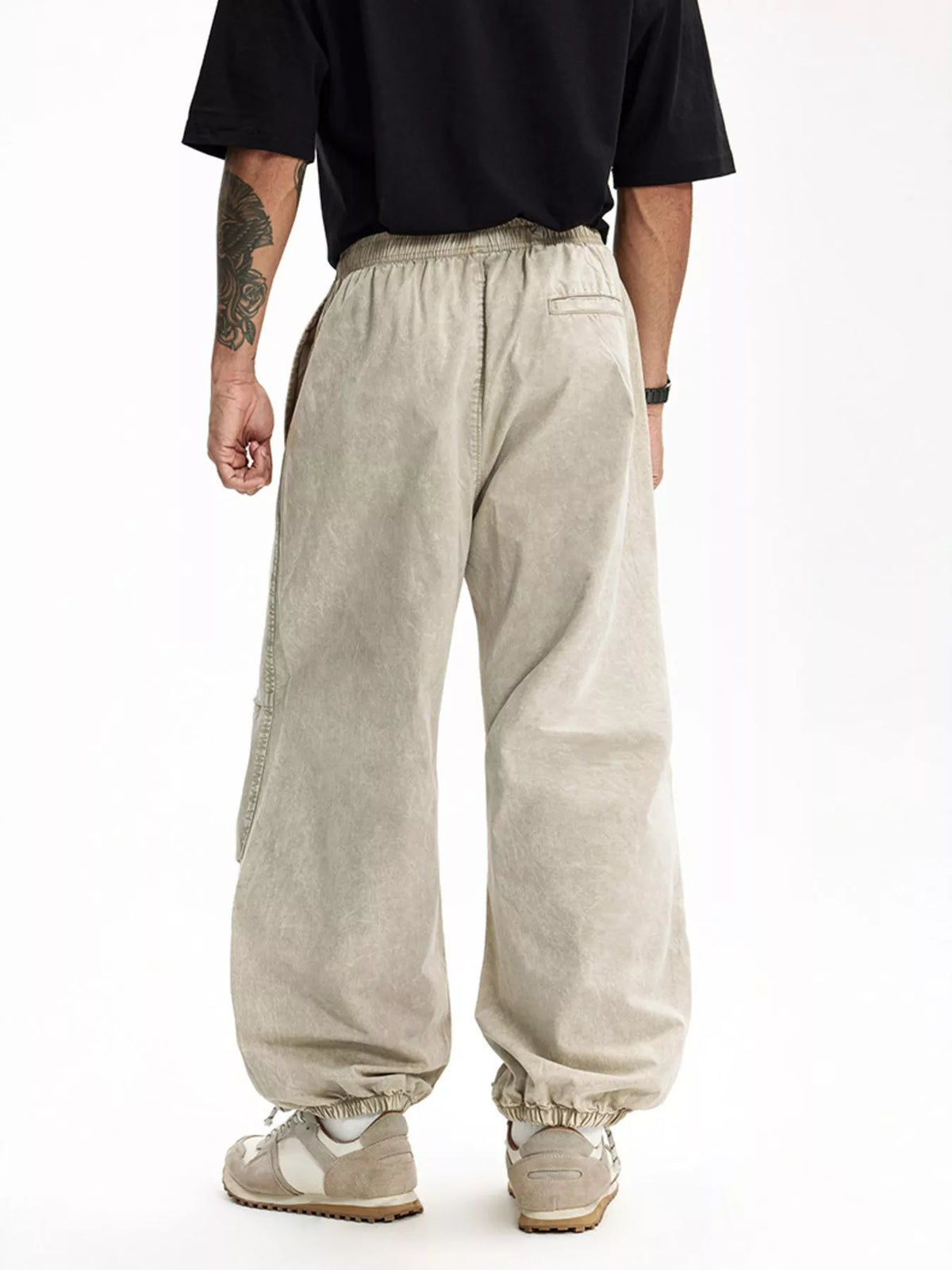 Men's Relaxed Fit Elastic Waist Pants, view 3