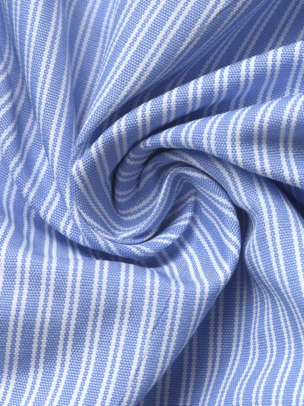 Striped Slim-Fit Button-Down Shirt in Blue, view 12