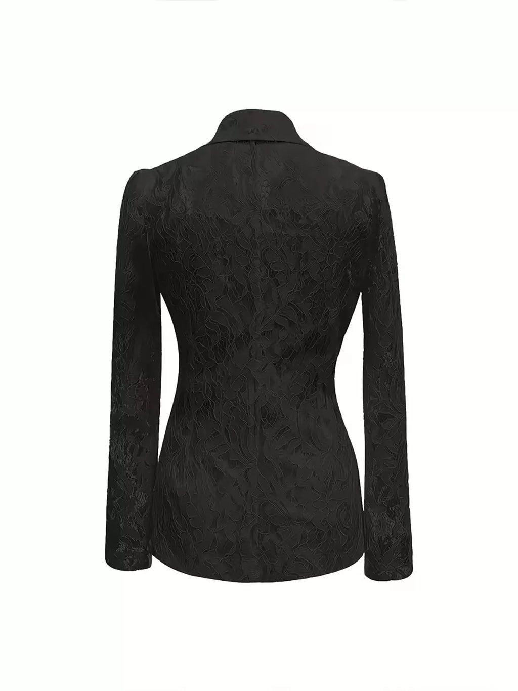 Lace Button Up Fitted Blazer - Lilixa.store