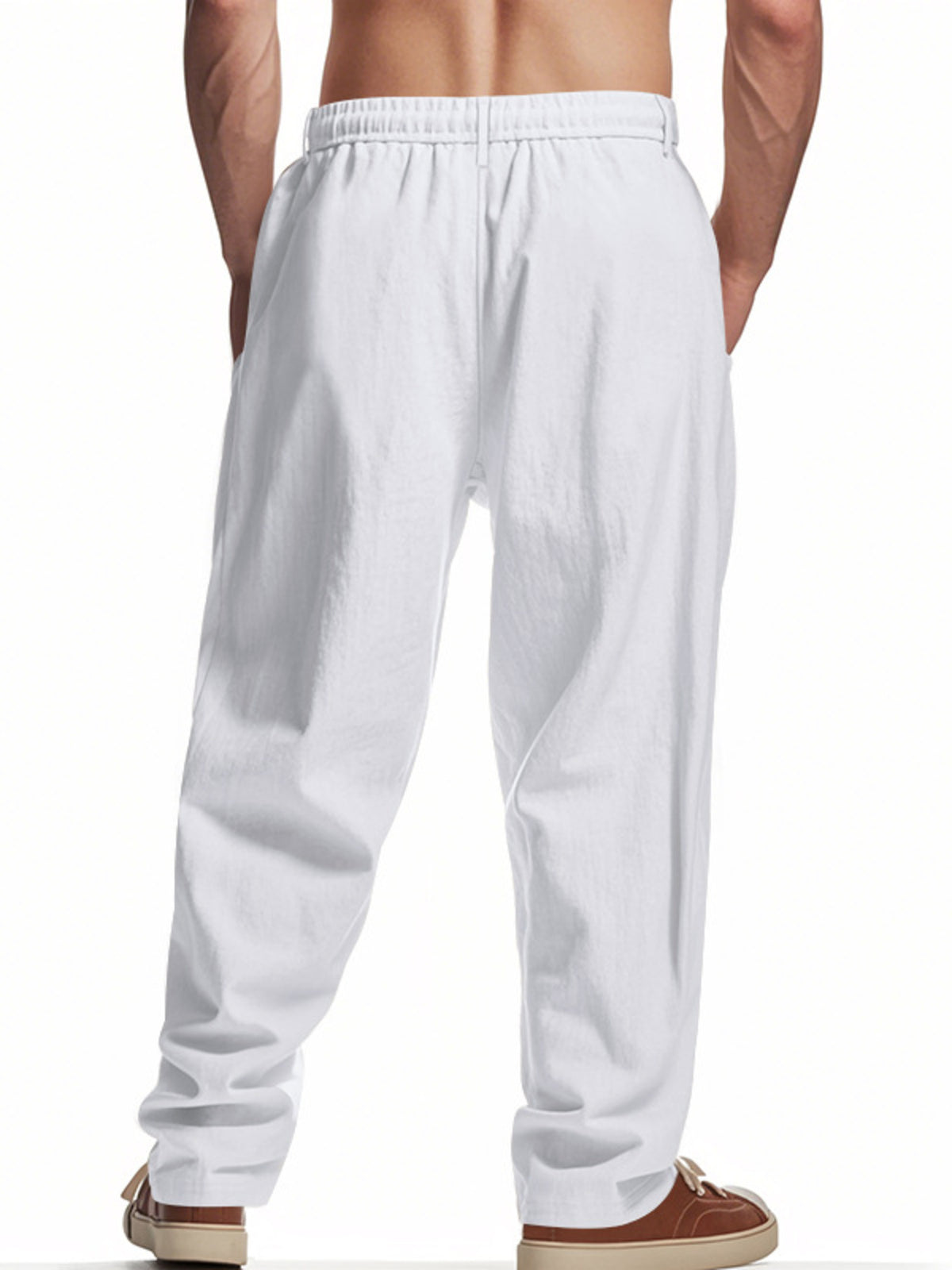Men's Full Size Drawstring Loose Fit Pants Plus Size, view 6