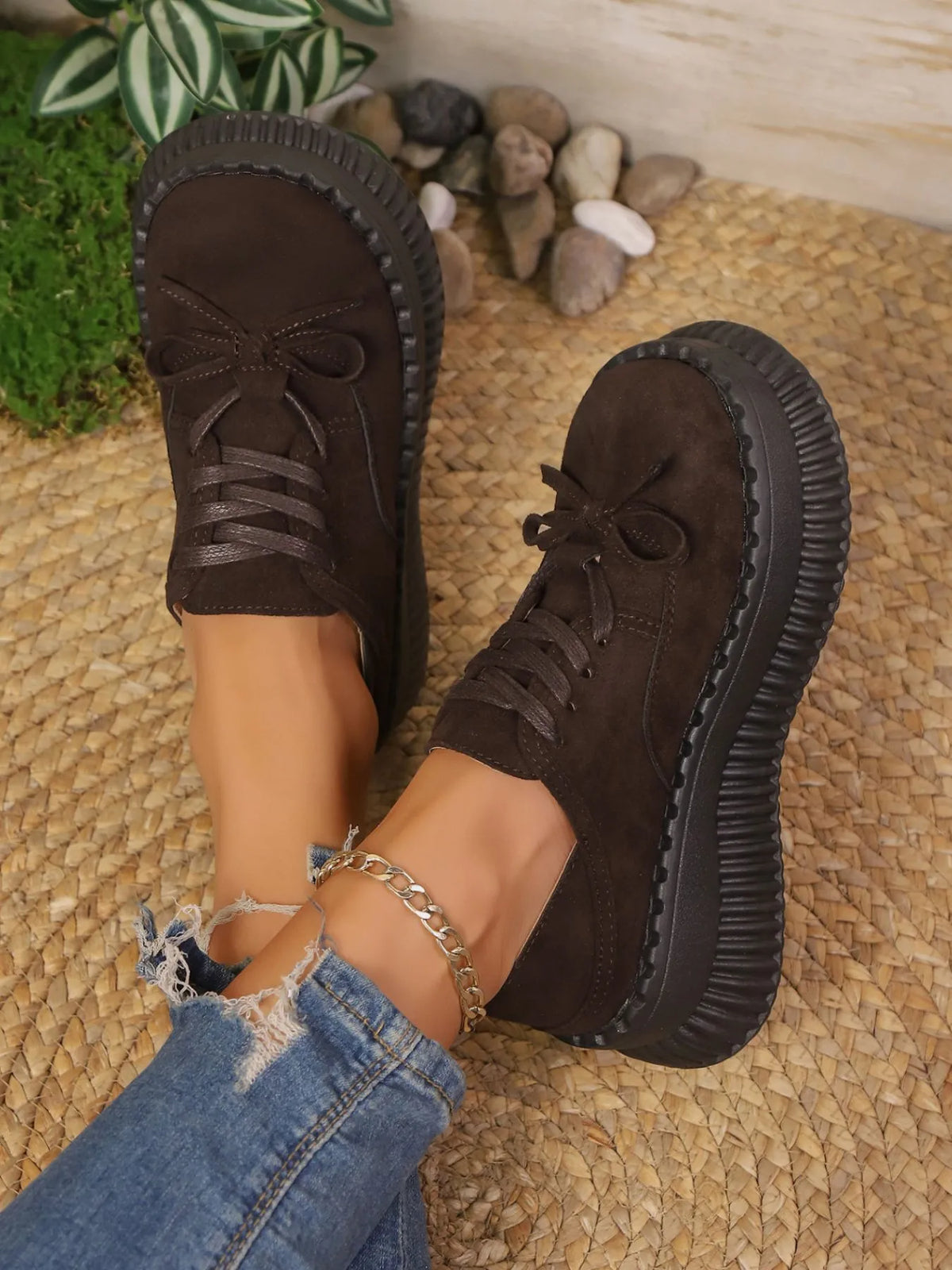 Lace Up Platform Loafers, view 2