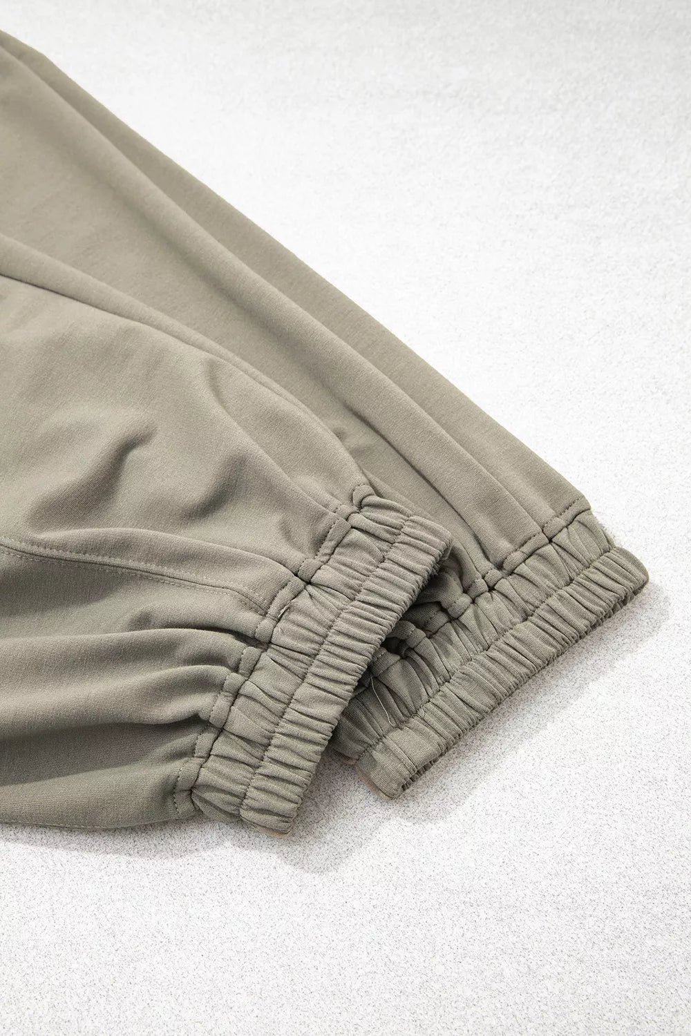 Elastic Waist Drawstring Wide Leg Full Length Pants
