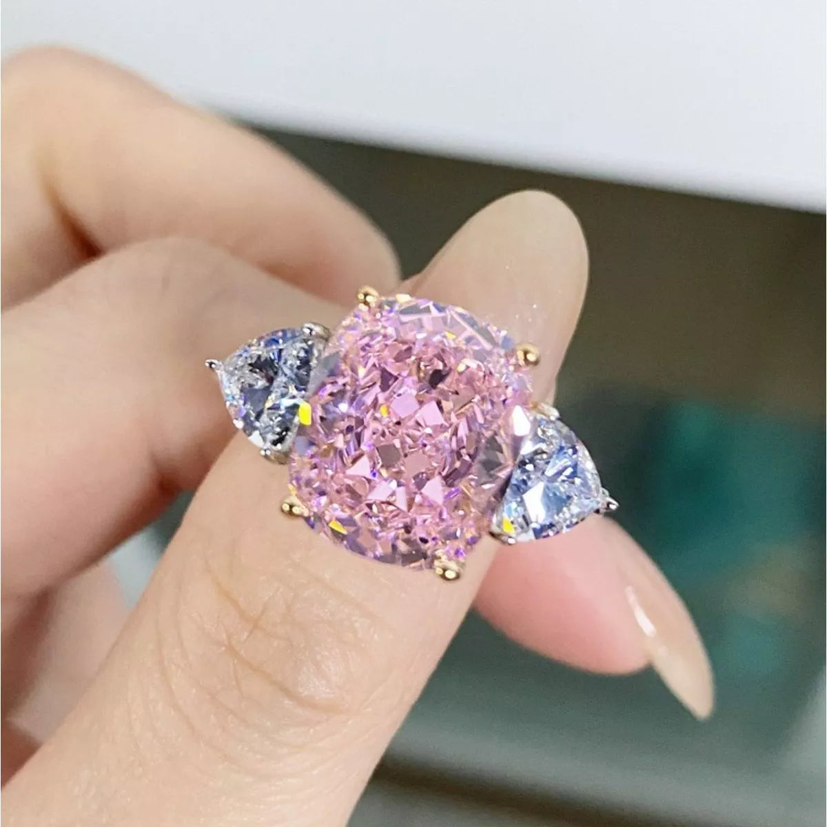 925 Sterling Silver Zircon Geometric Ring - Lilixa.store