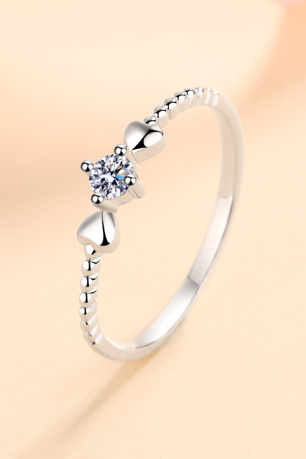 Adored Moissanite Heart 925 Sterling Silver Ring - Lilixa.store