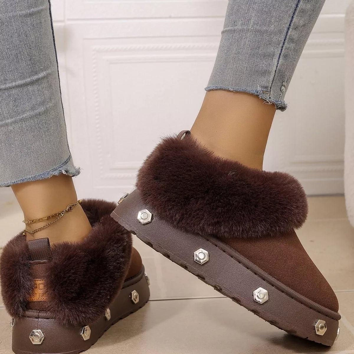 Round Toe Platform Boots - Lilixa.store