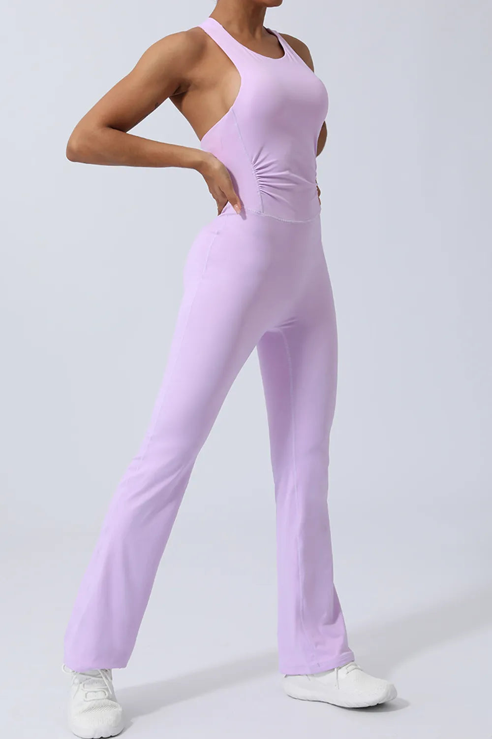 Crisscross Wide Strap Sleeveless Jumpsuit, view 10