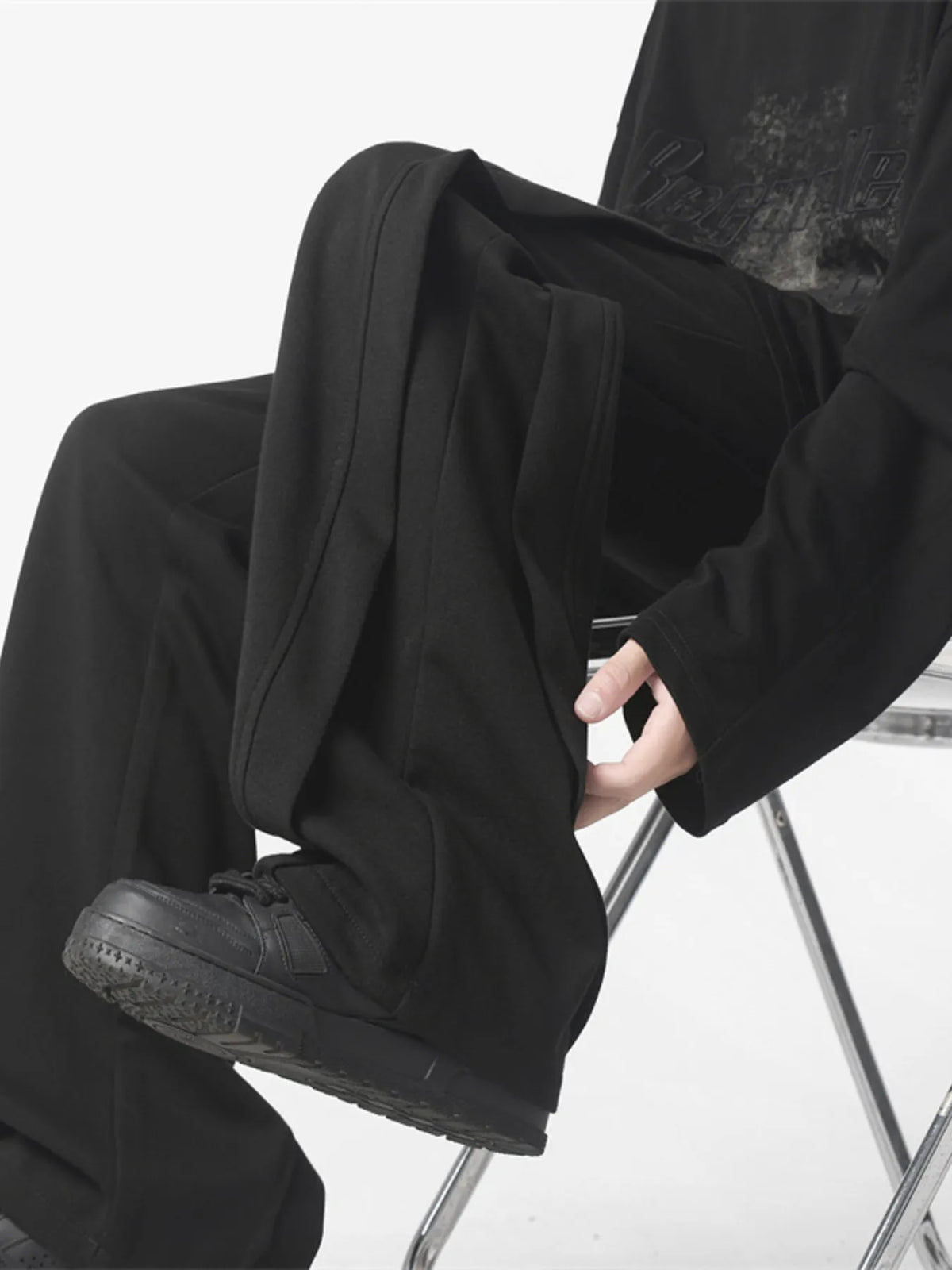 Men's Full Size Drawstring Wide Leg Pants Plus Size, view 3
