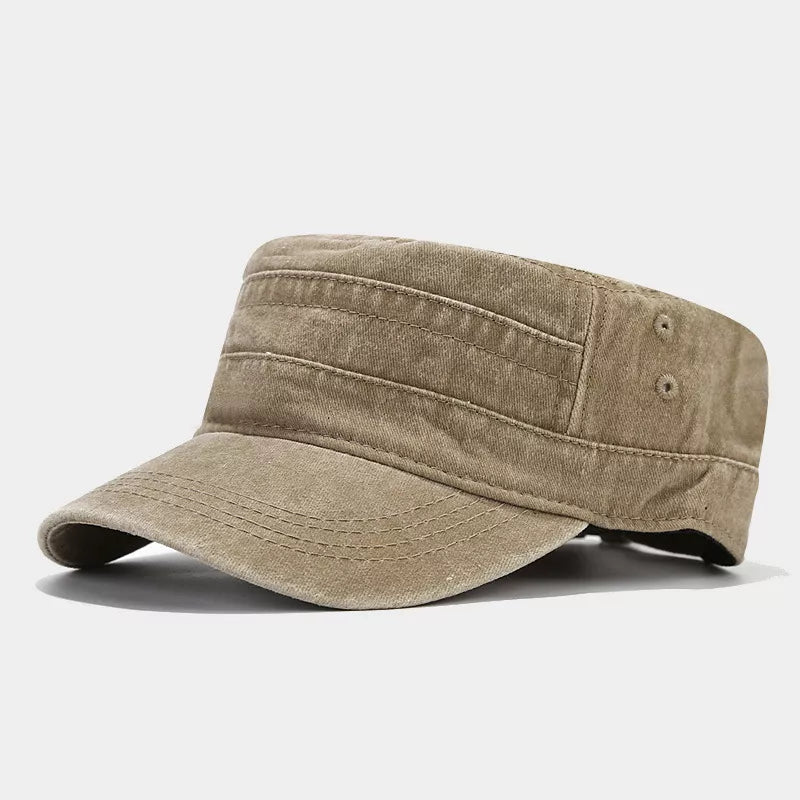 Vintage Washed Cotton Military Cadet Hat - Lilixa.store