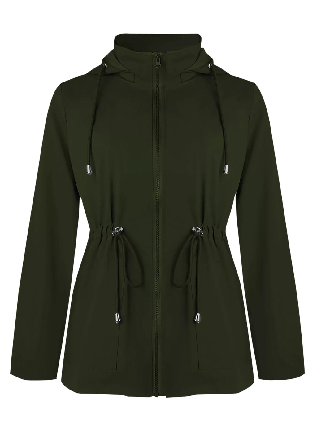 Zip Up Waterproof Hooded Outerwear - Lilixa.store