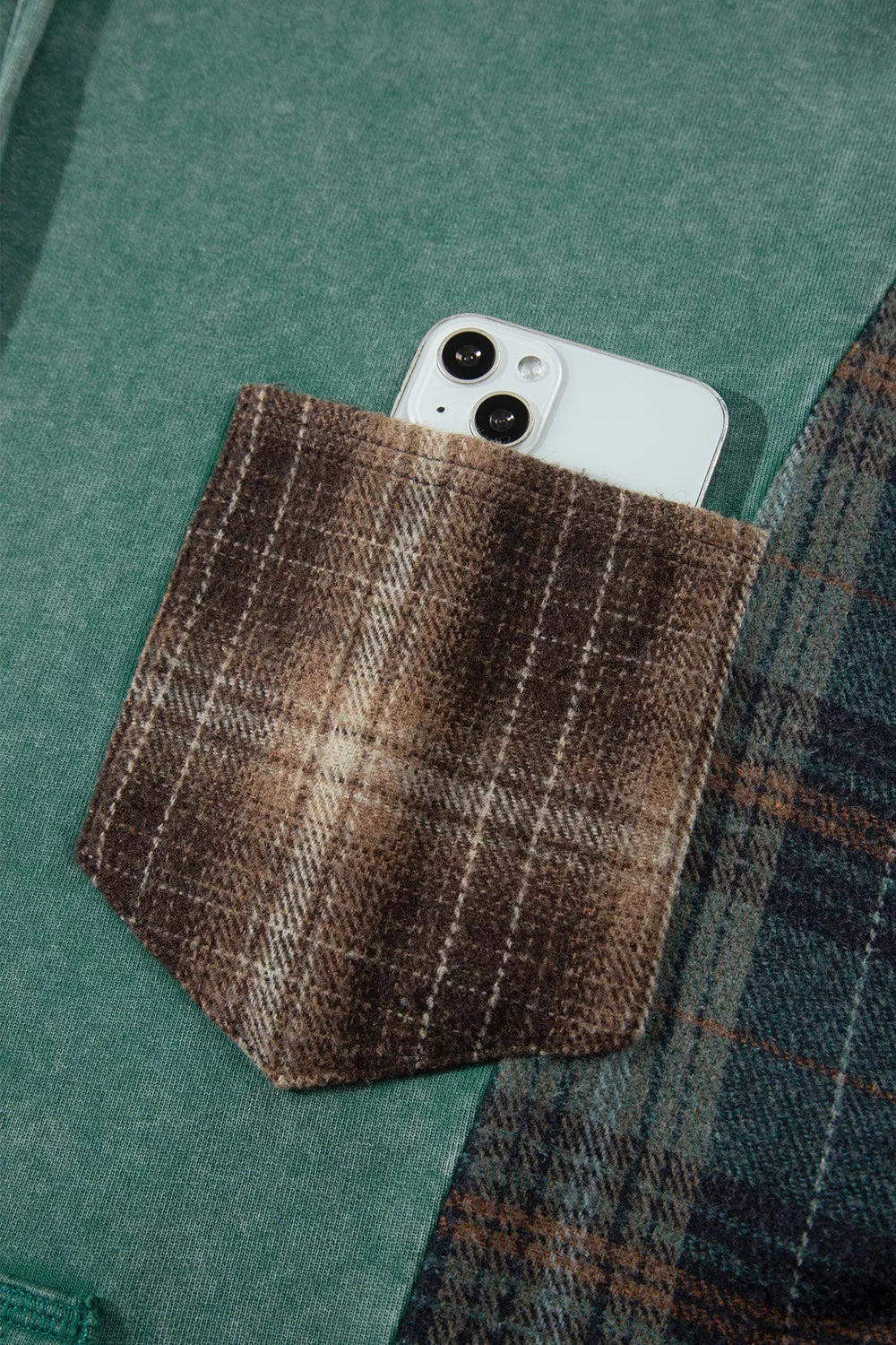 Plaid Kangaroo Pocket Hoodie