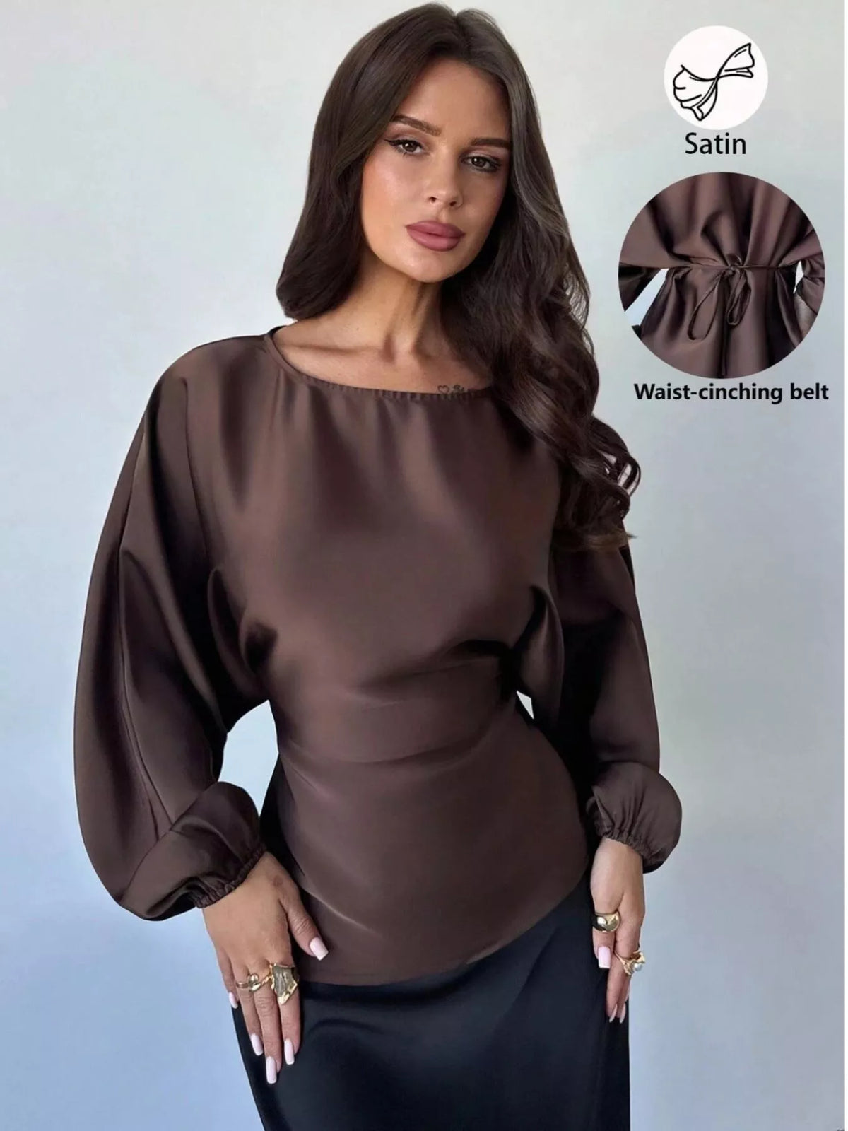Polka Dot Round Neck Blouse - Lilixa.store