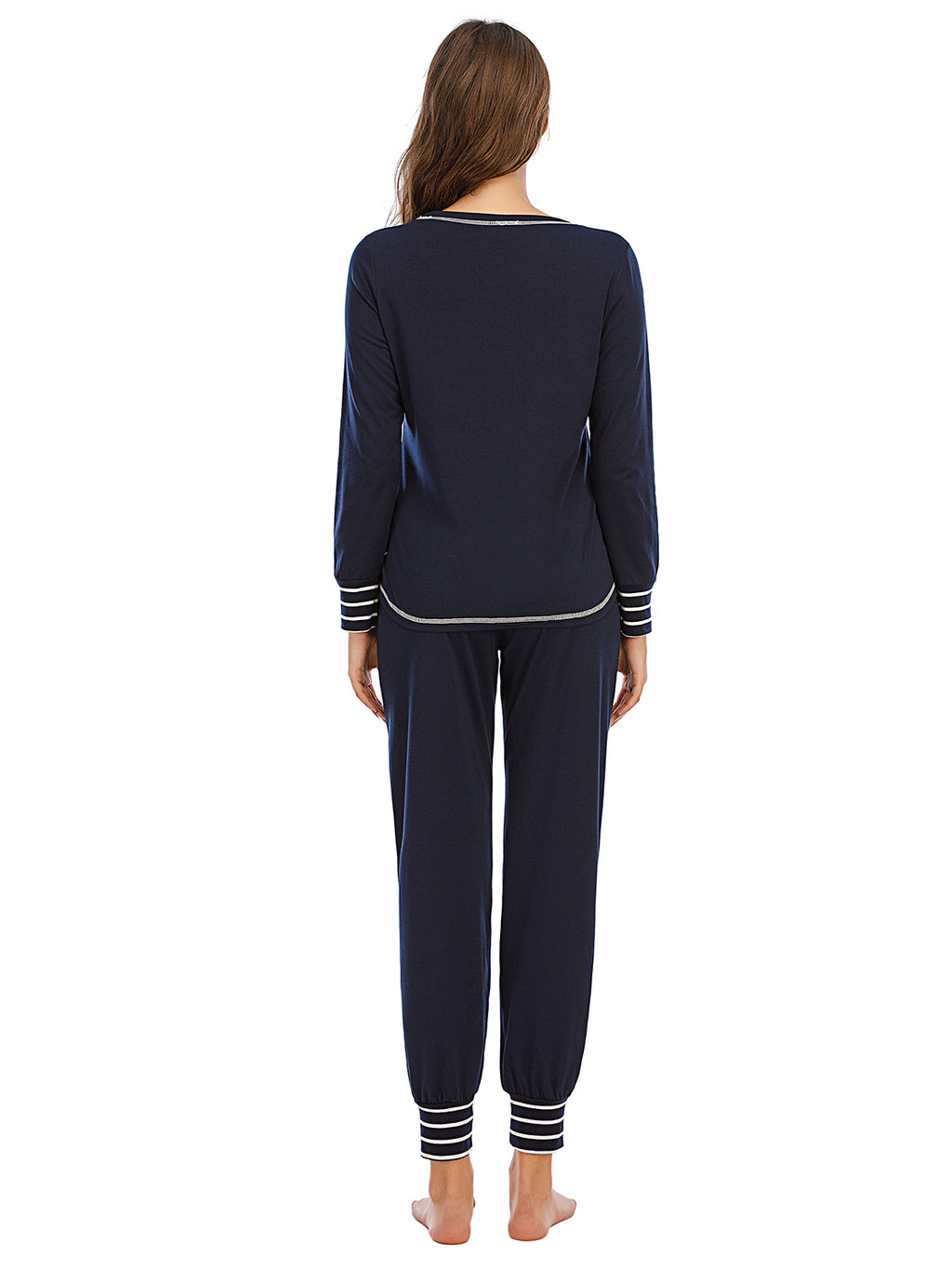 Round Neck Top and Pants Lounge Set - Lilixa.store