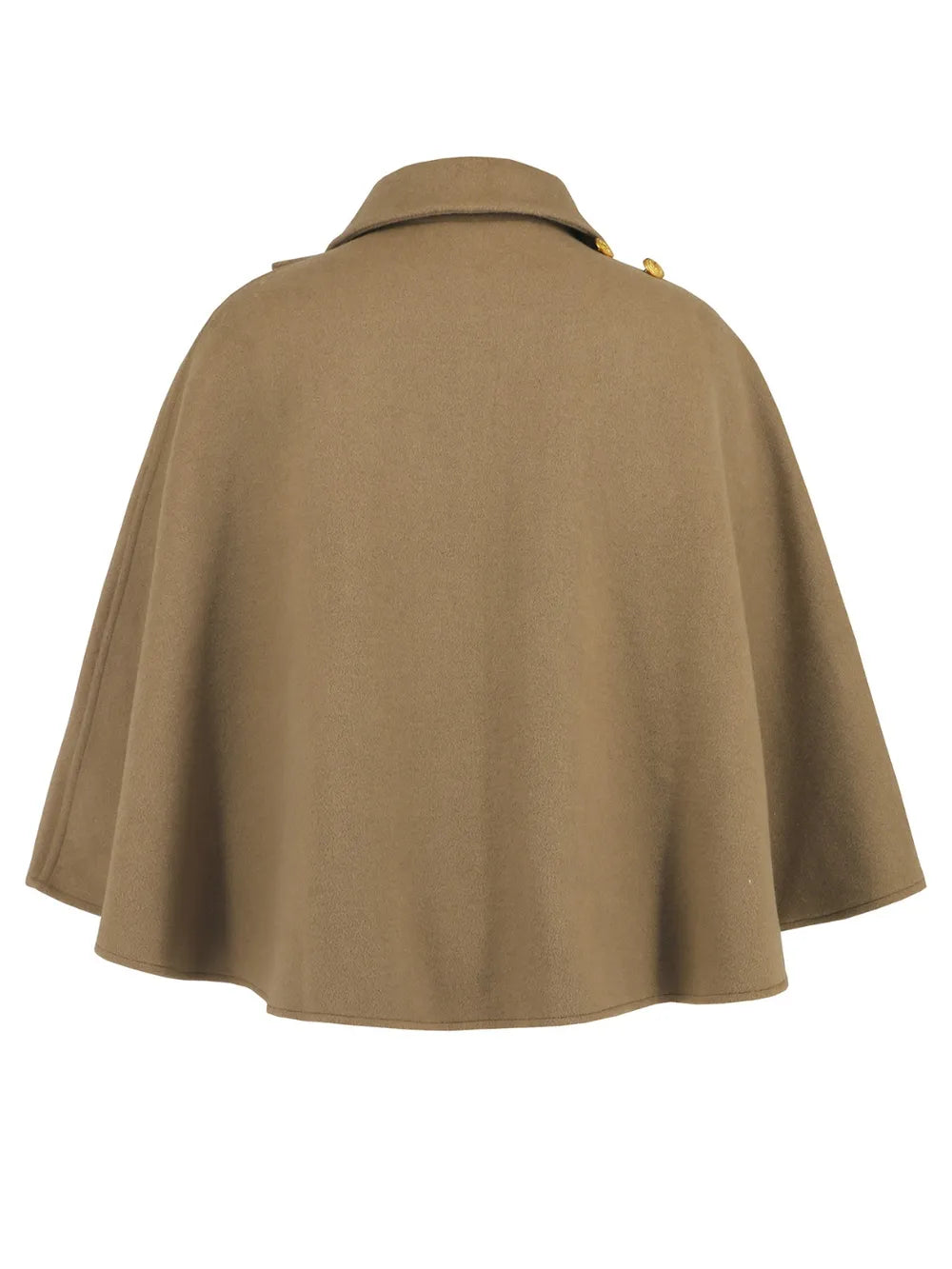 Collared Neck Cropped Cape - Lilixa.store