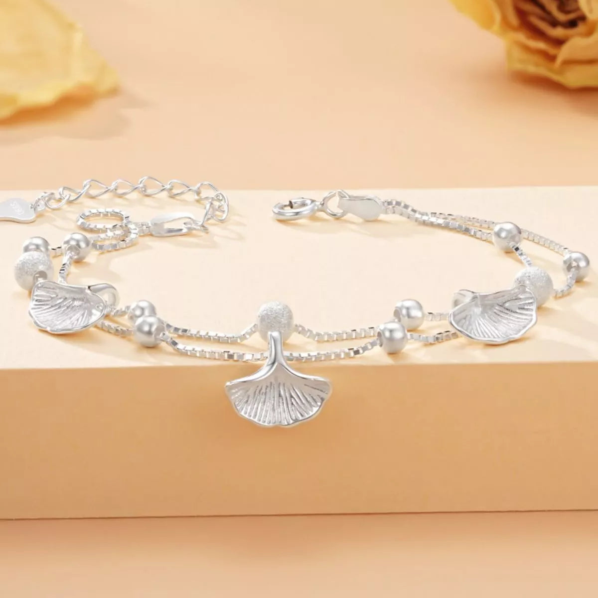 Double Layer Ginkgo Leaf Bracelet - Lilixa.store