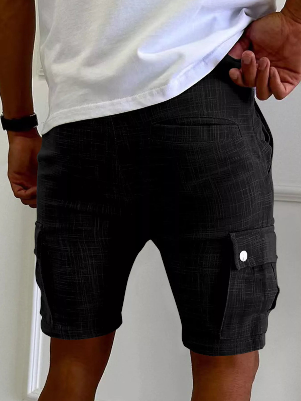 Men's Full Size Drawstring Casual Cargo Shorts Plus Size - Lilixa.store