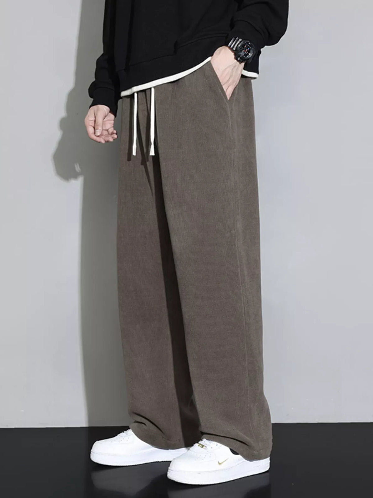 Men's Plus Size Relaxed Fit Drawstring Pants, view 3