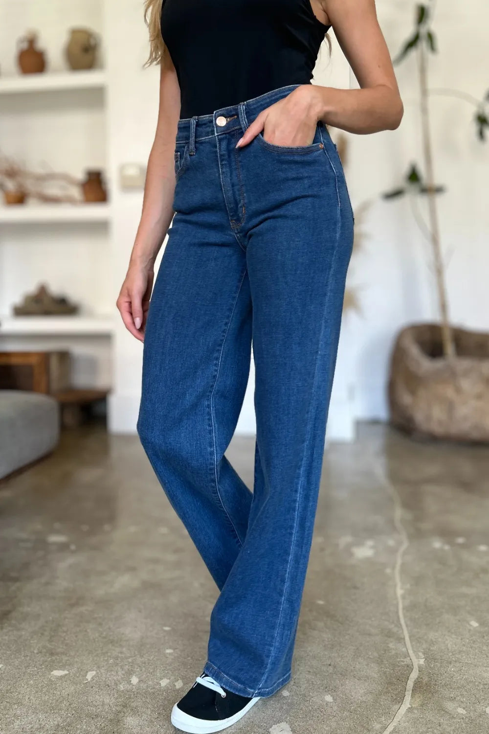 Judy Blue Full Size High Rise Straight Jeans - Lilixa.store