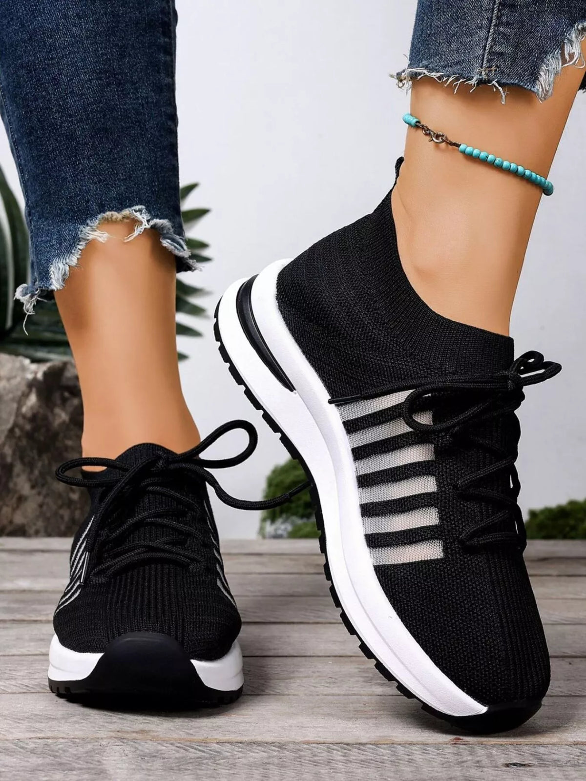 Round Toe Lace Up Athletic - Lilixa.store
