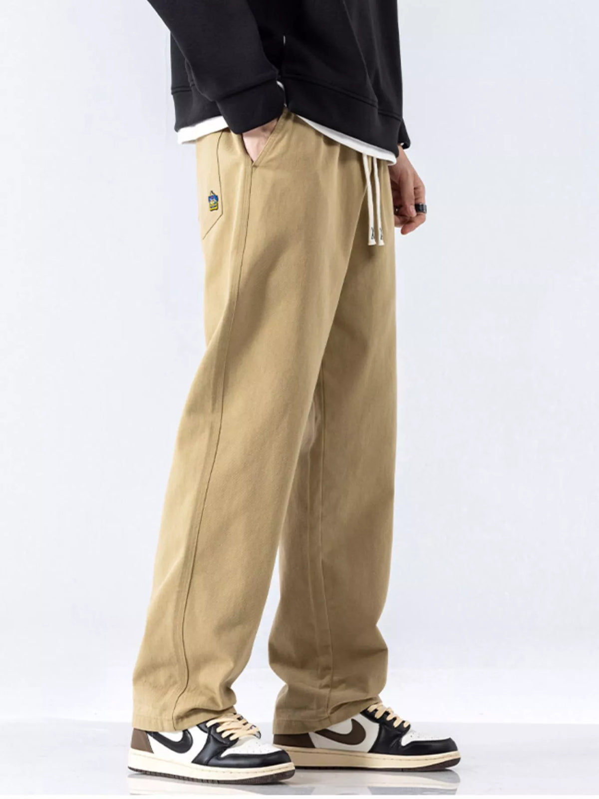 Men's Full Size Casual Loose-Fit Drawstring Pants Plus Size, view 7