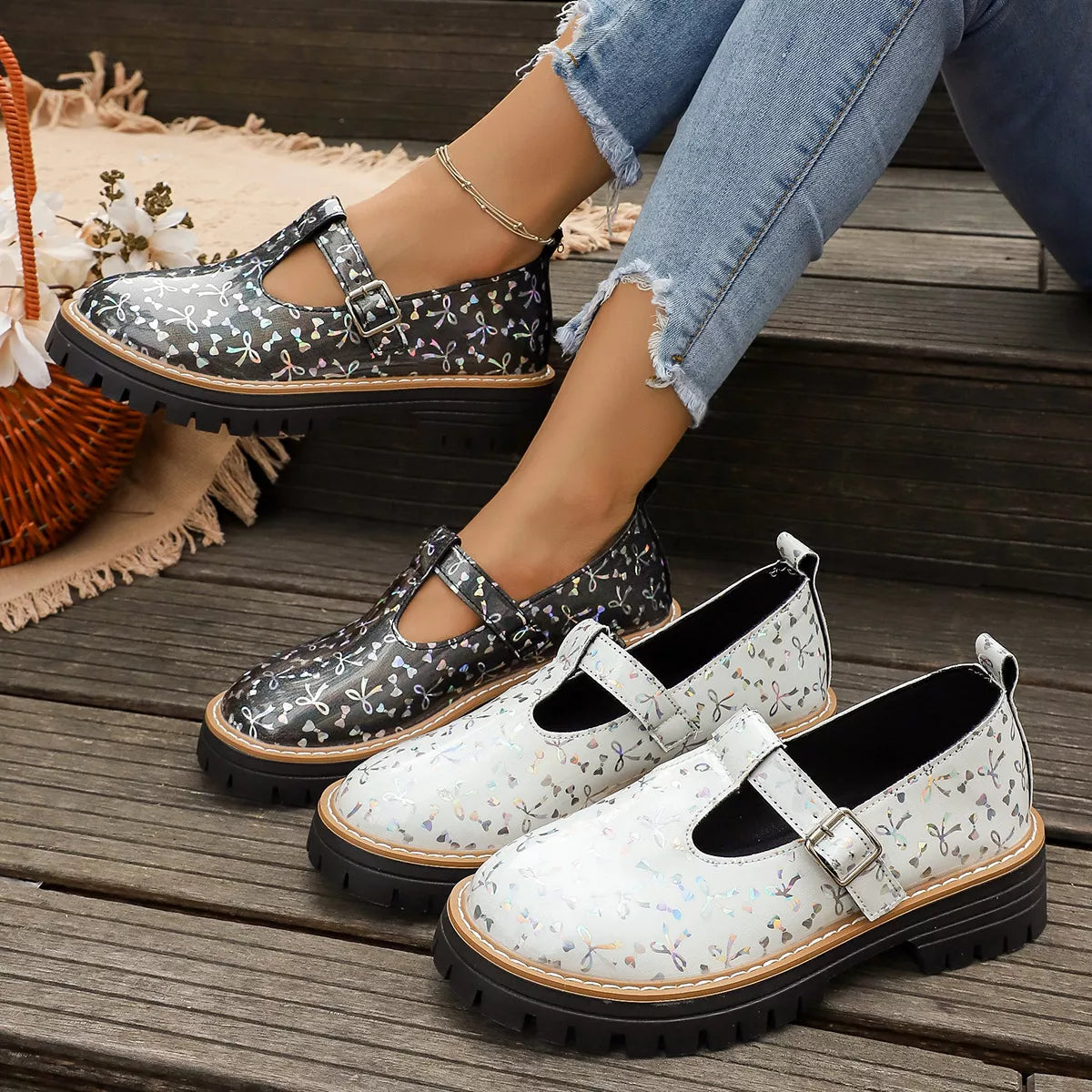 Round Toe Platform Loafers - Lilixa.store
