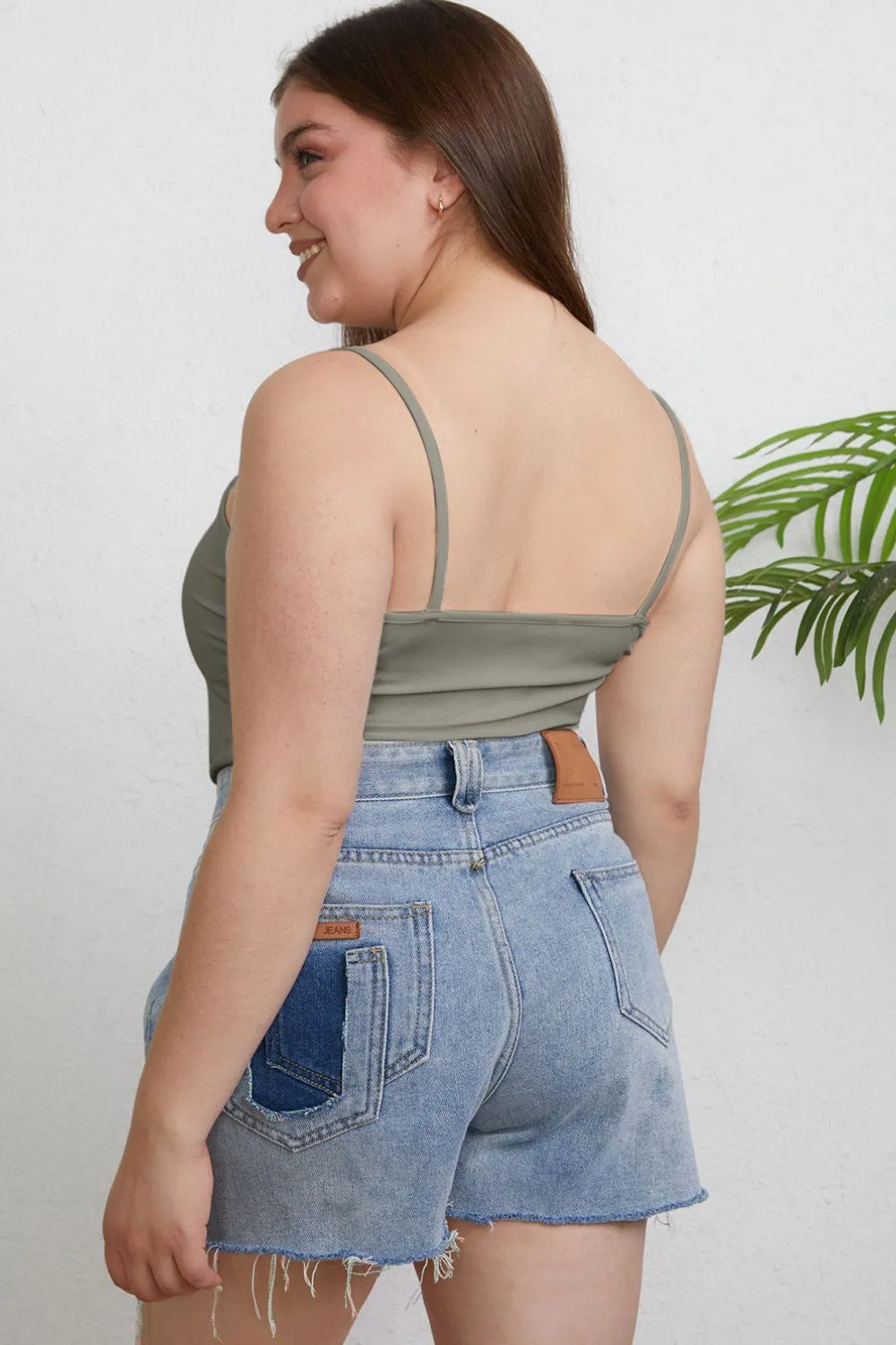 Basic Bae Full Size Round Neck Slim Cami Plus Size - Lilixa.store