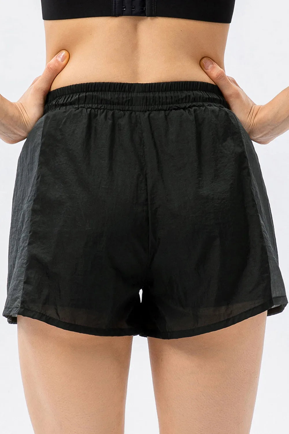 Color Block Drawstring Active Shorts - Lilixa.store