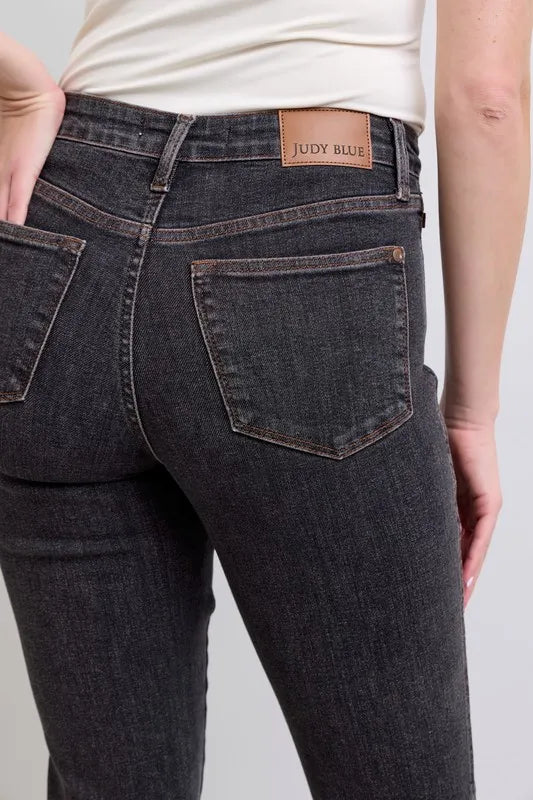 Judy Blue Full Size Mid Rise Tummy Control Slim Jeans Plus Size - Lilixa.store