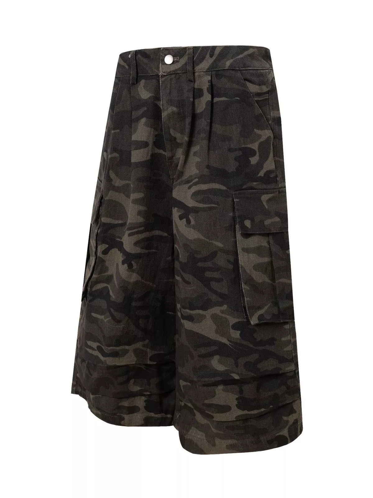 Men's Camouflage Wide-Leg Cargo Capris - Lilixa.store