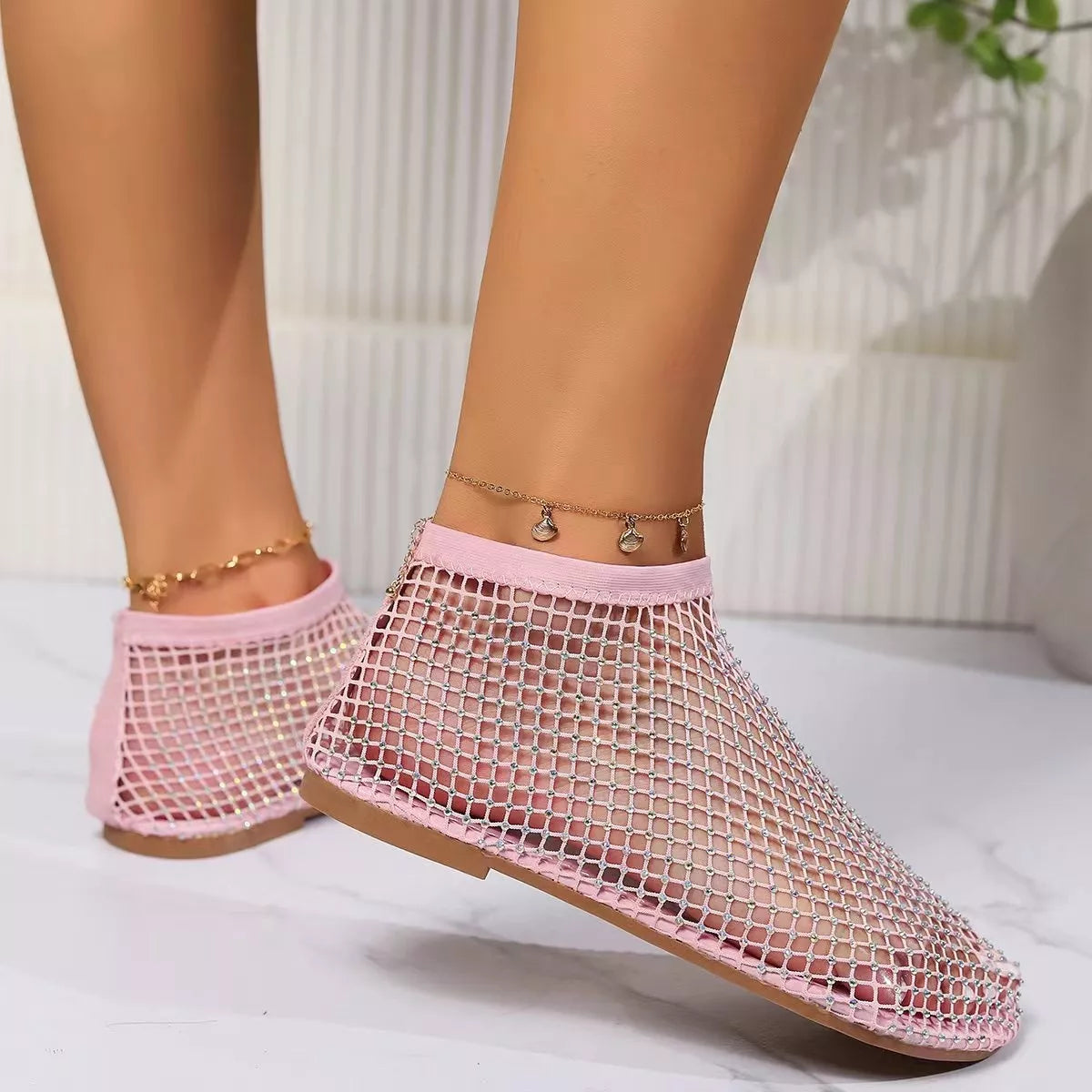 Round Toe Hollow Out Slip-Ons - Lilixa.store