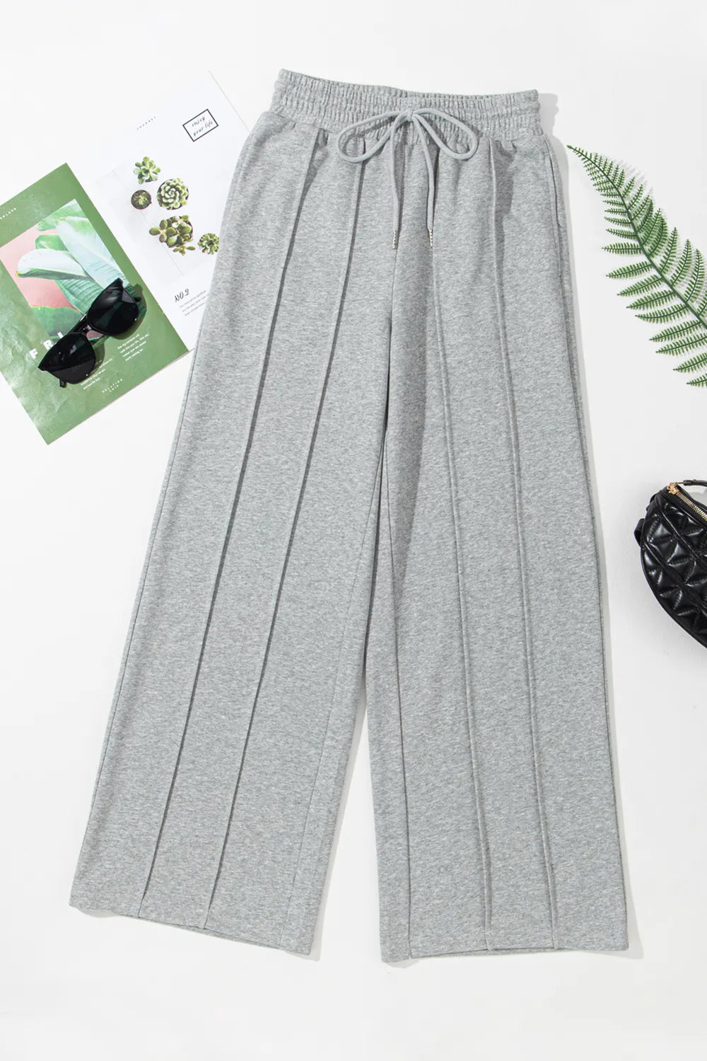 Drawstring Wide Leg Active Pants - Lilixa.store