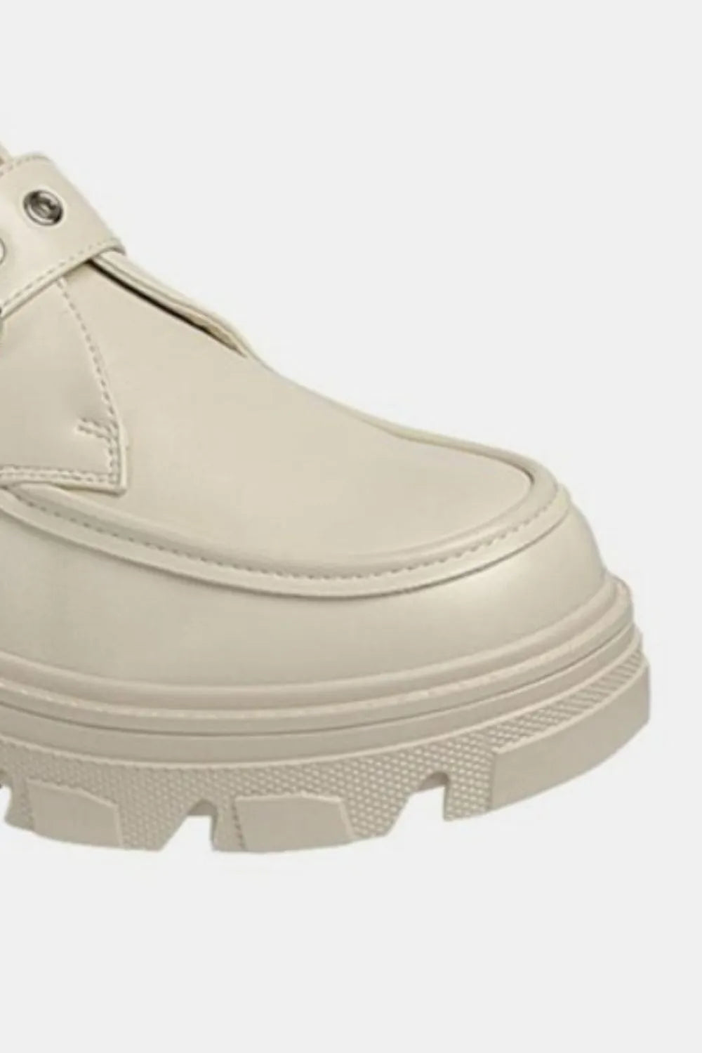 Forever Link Buckled Platform Lug Sole Loafers in Bone, view 3