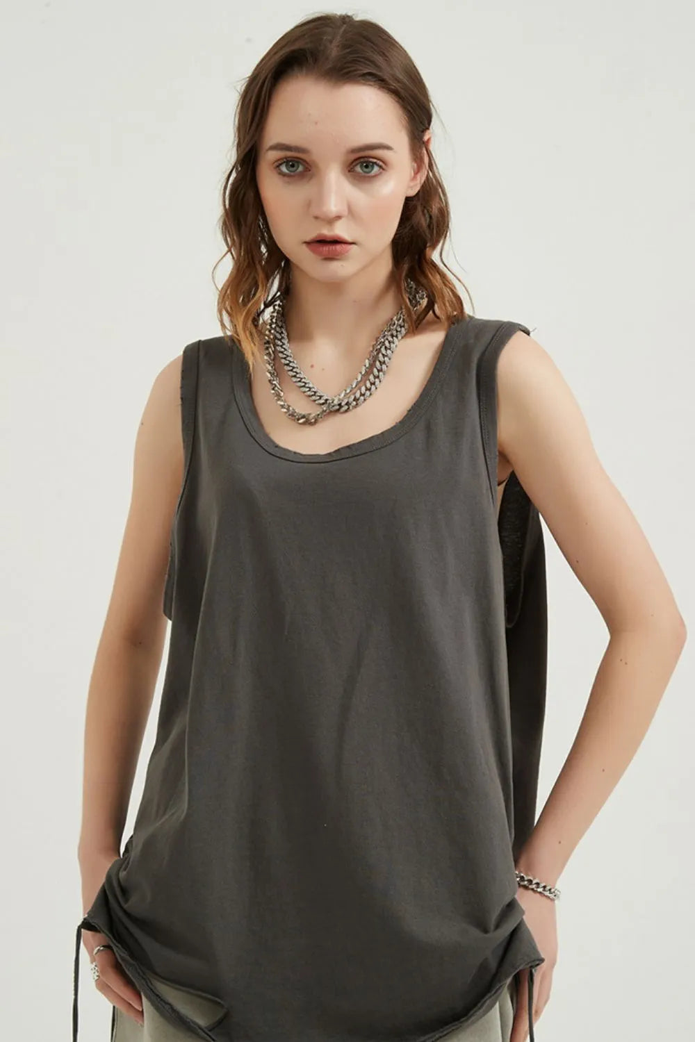 Men's Round Neck Wide Strap Tank - Lilixa.store