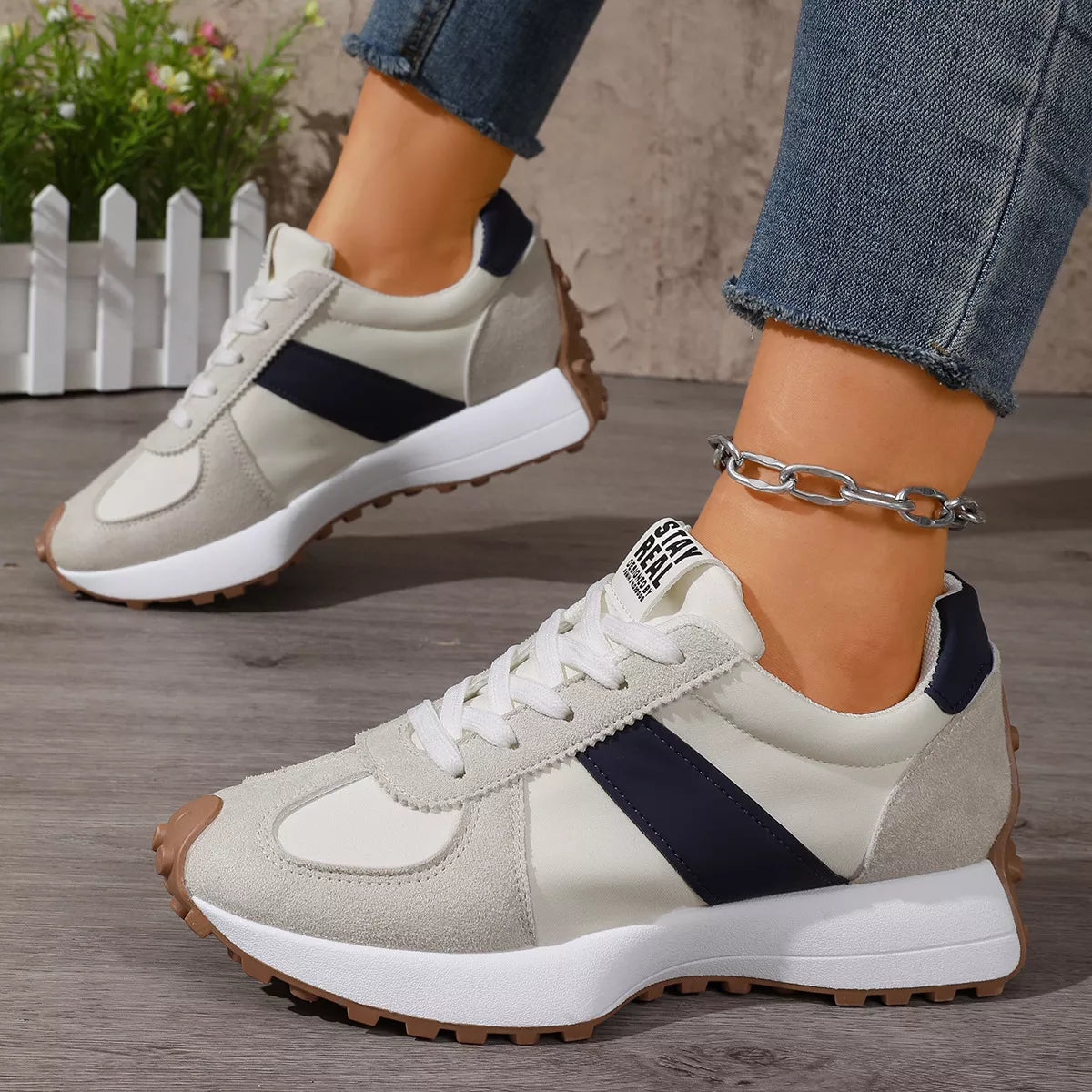 Round Toe Flats Sneakers - Lilixa.store