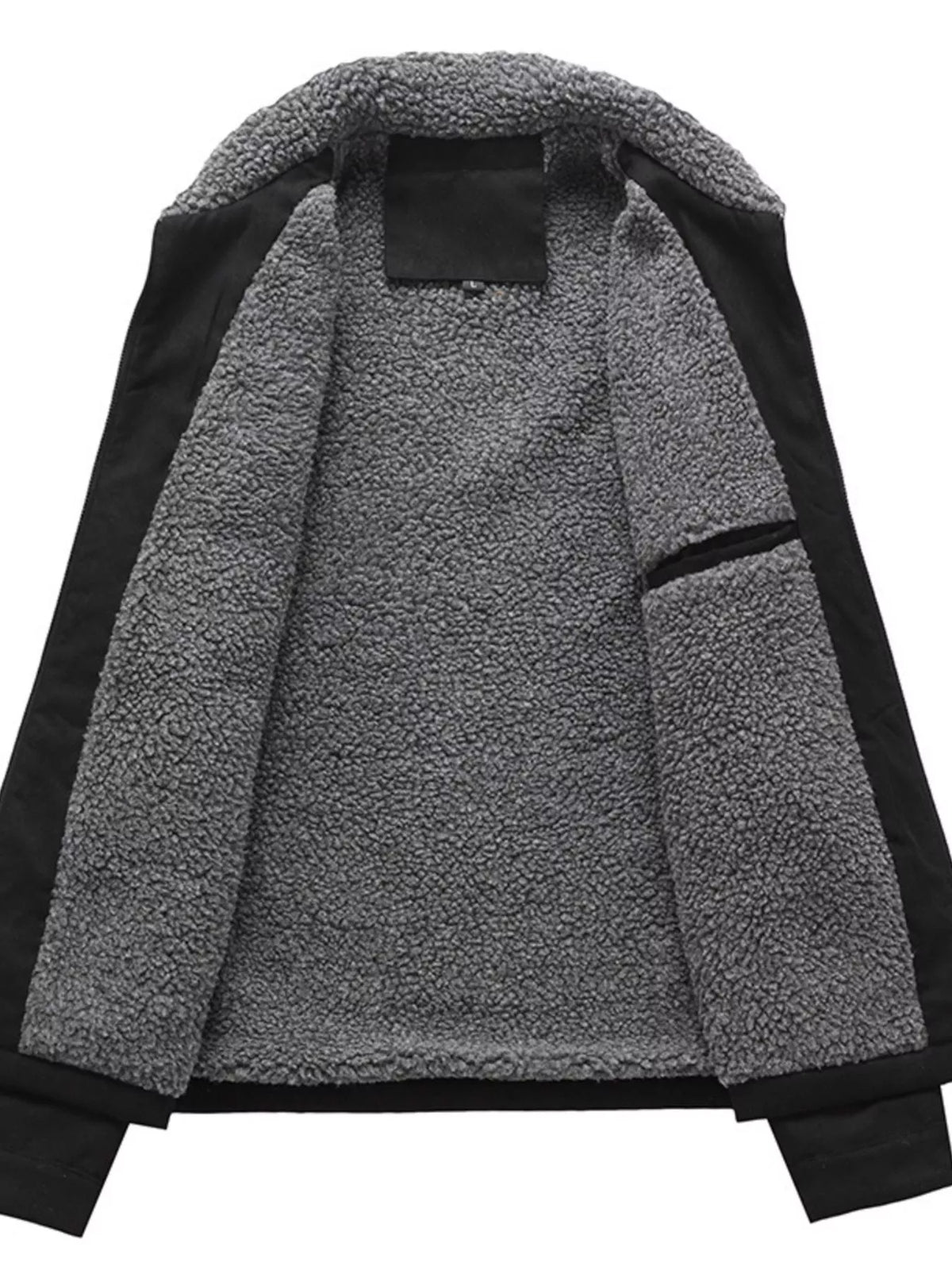 Men's Plus Size Sherpa-Lined Canvas Utility Jacket, view 3