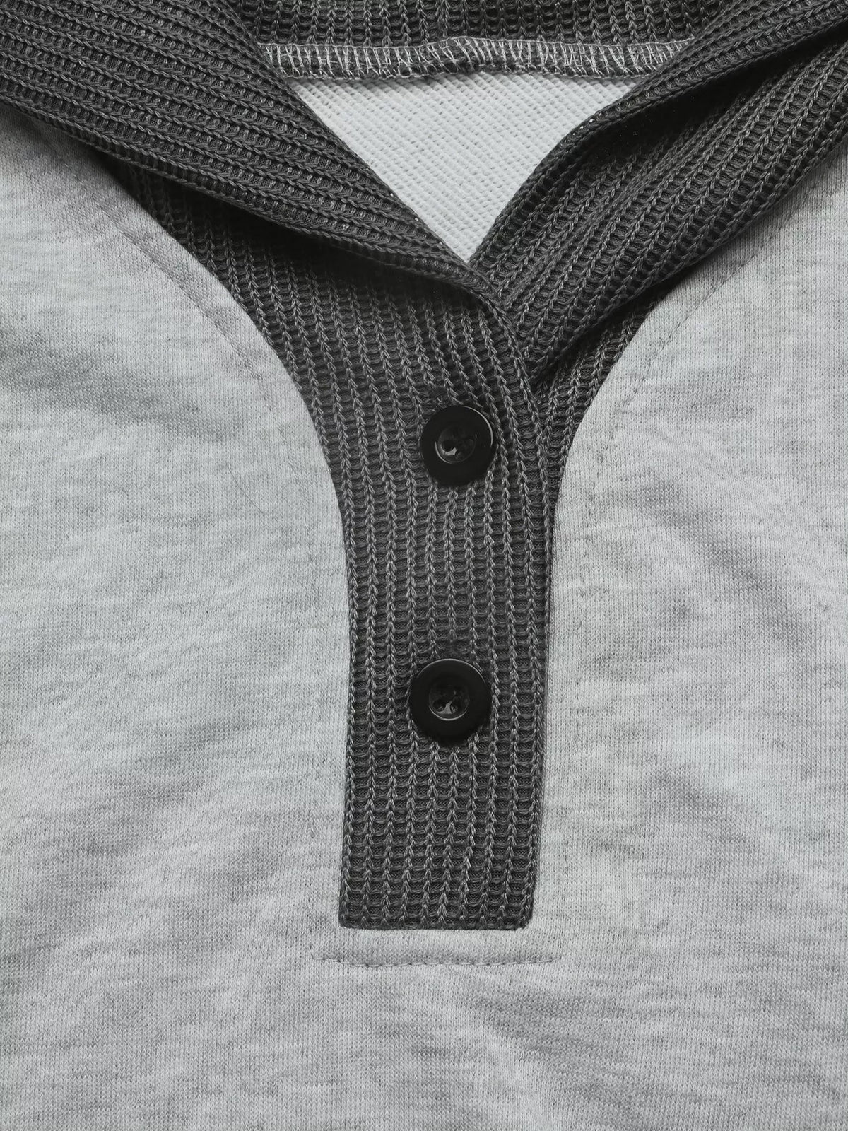 Dropped Shoulder Long Sleeve Hoodie in Gray, view 7
