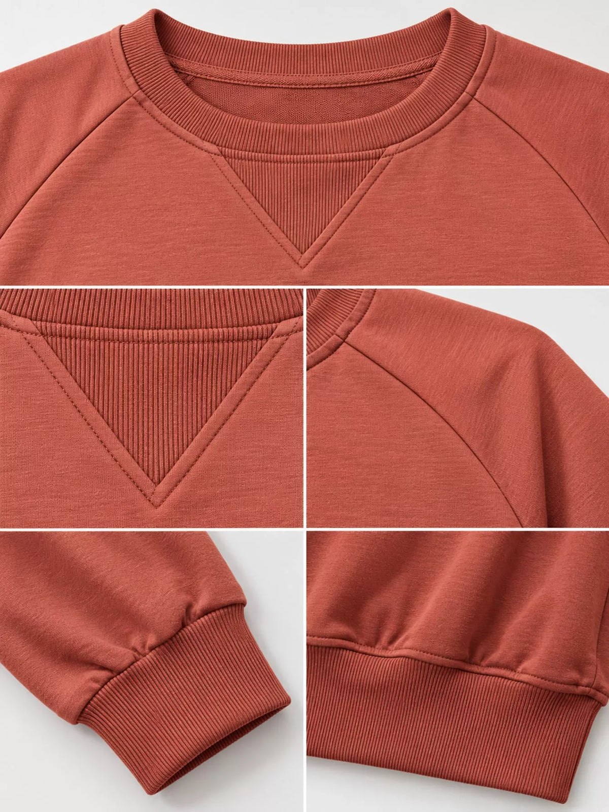 Crew Neck Raglan Sleeve Sweatshirt, view 14