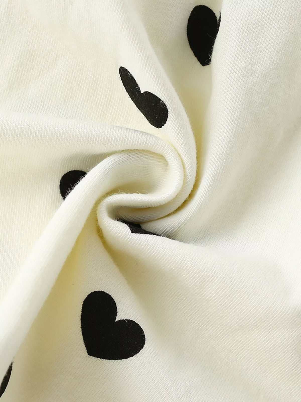 Children's Heart Print Ruffle Sleeve Dress - Lilixa.store