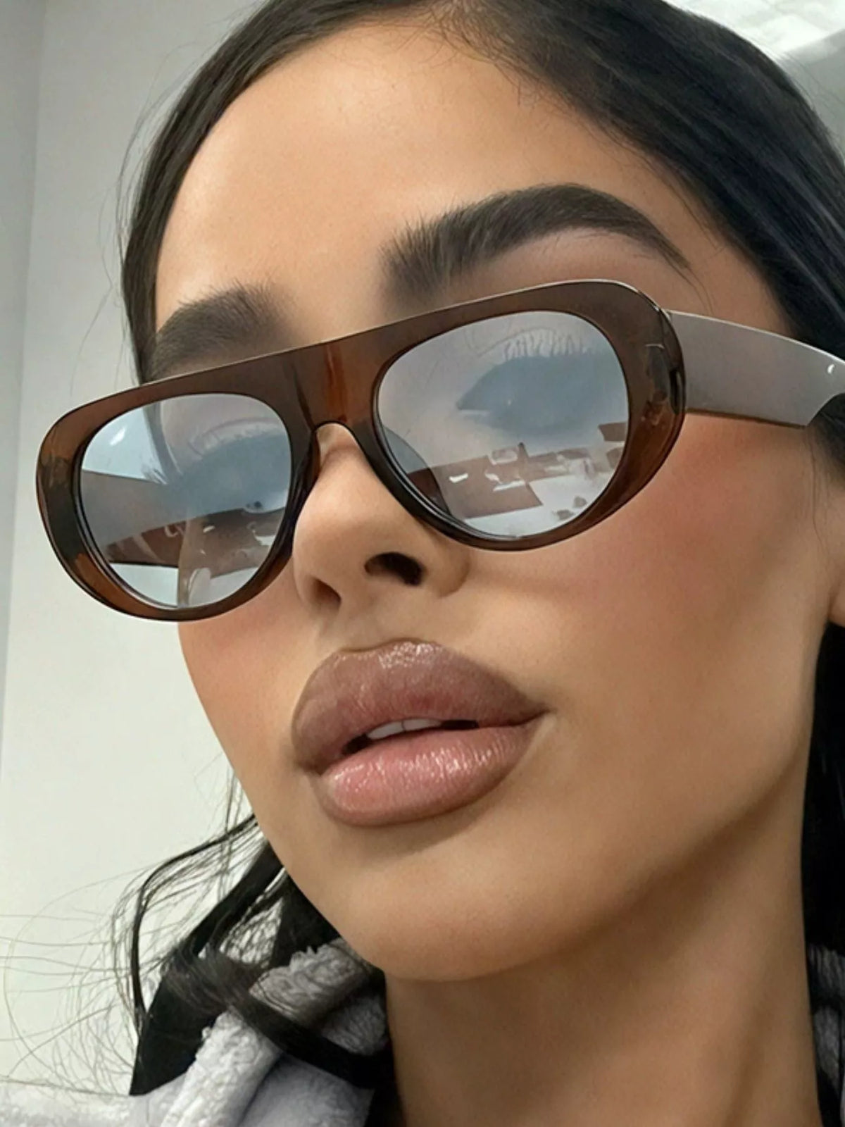 Oval Frame Sunglasses with UV Protection - Lilixa.store