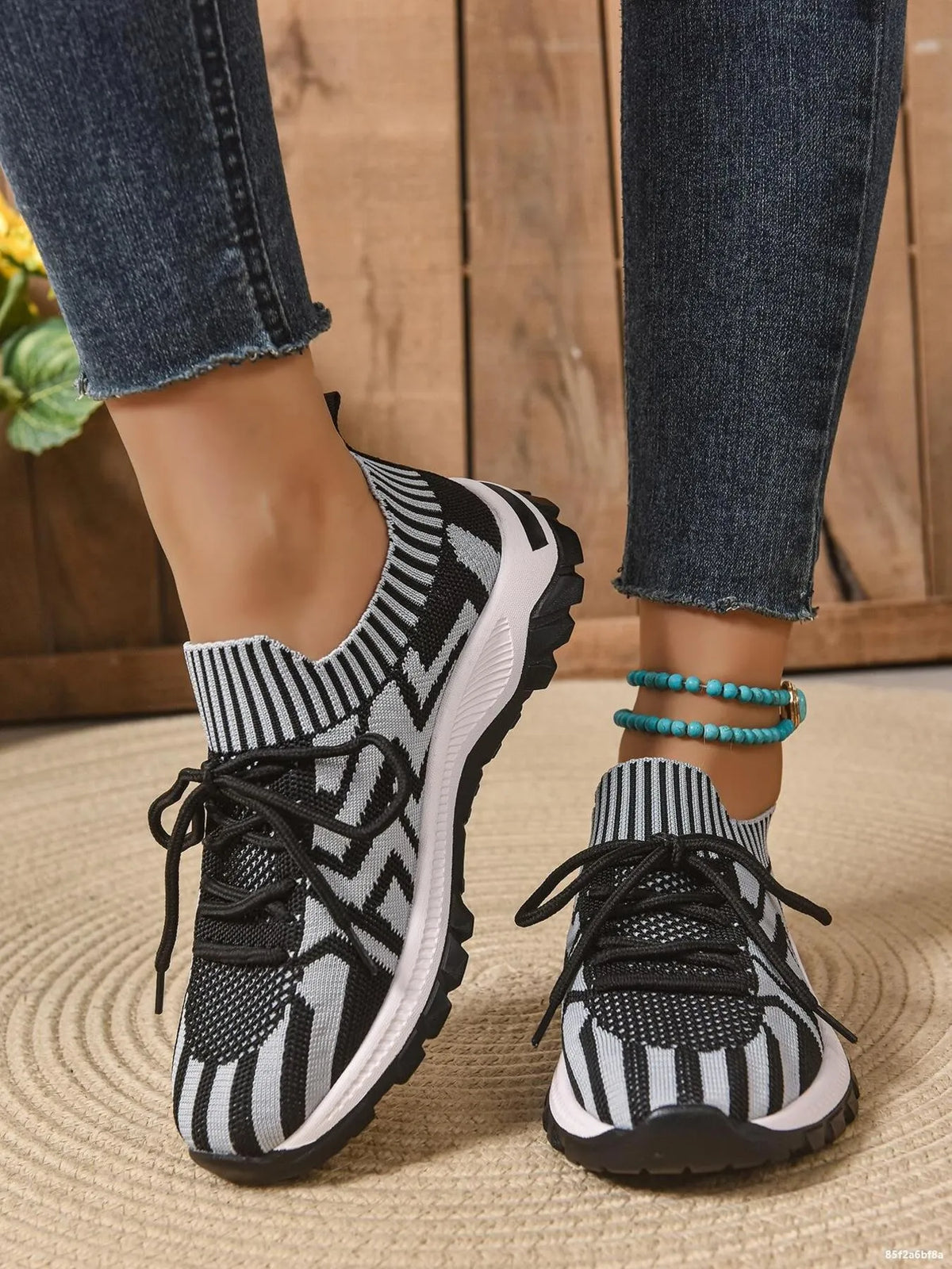 Mesh Knit Lace Up Athletic - Lilixa.store
