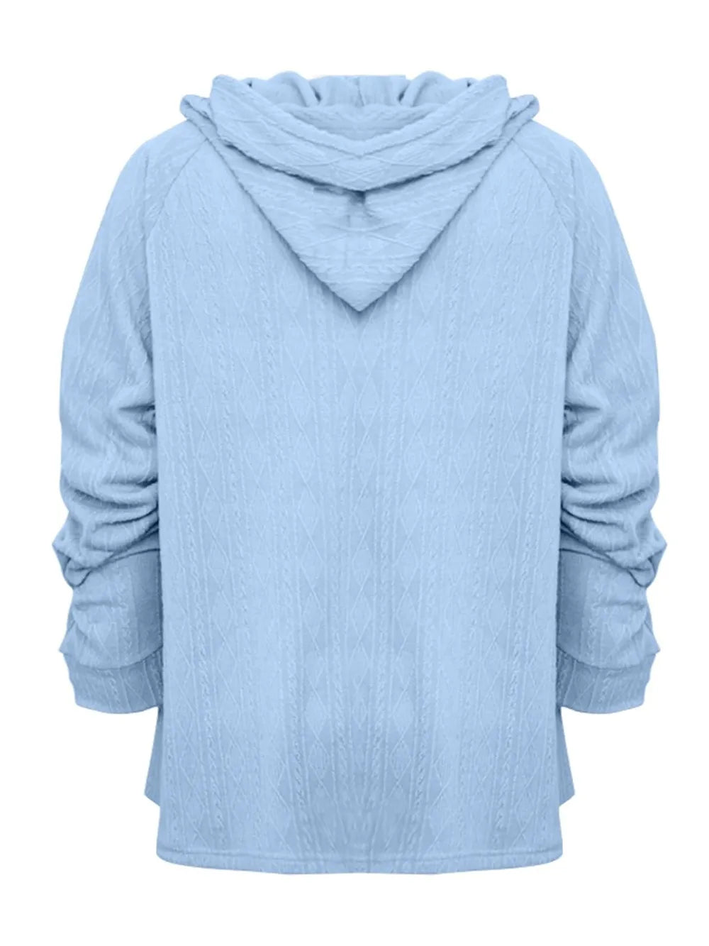 Full Size Drawstring Long Sleeve Hoodie - Lilixa.store