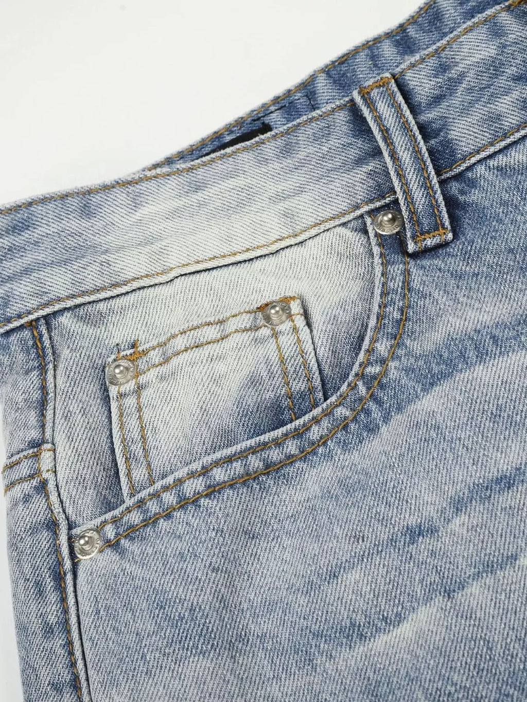 Men's Washed Wide Leg Jeans - Lilixa.store