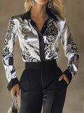 Satin Leopard Button Up Shirt - Lilixa.store