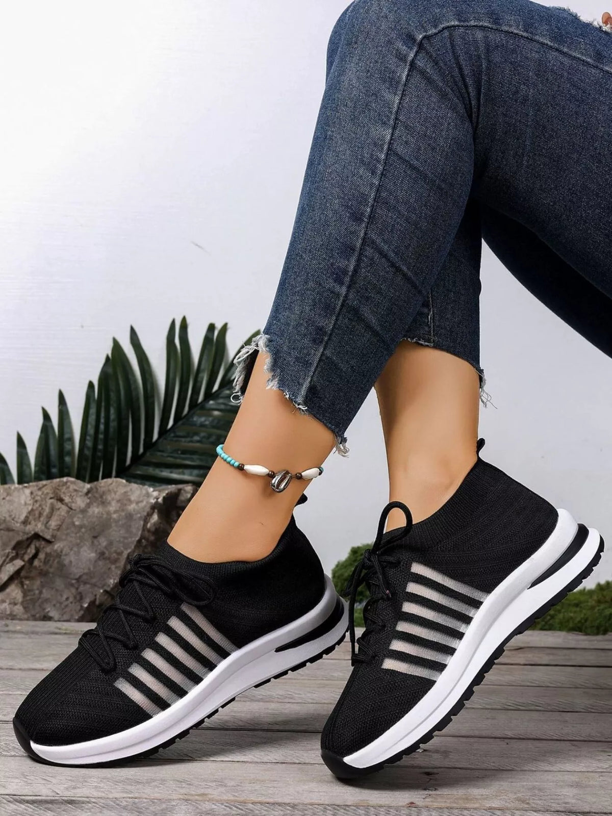 Round Toe Lace Up Athletic - Lilixa.store
