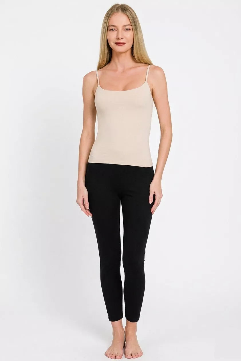 Zenana Double Layered Round Neck Spaghetti Cami - Lilixa.store