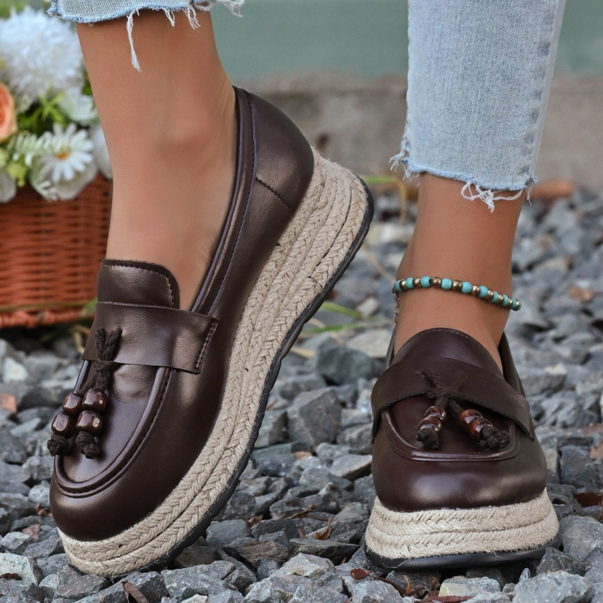 Round Toe Slip-Ons, view 6