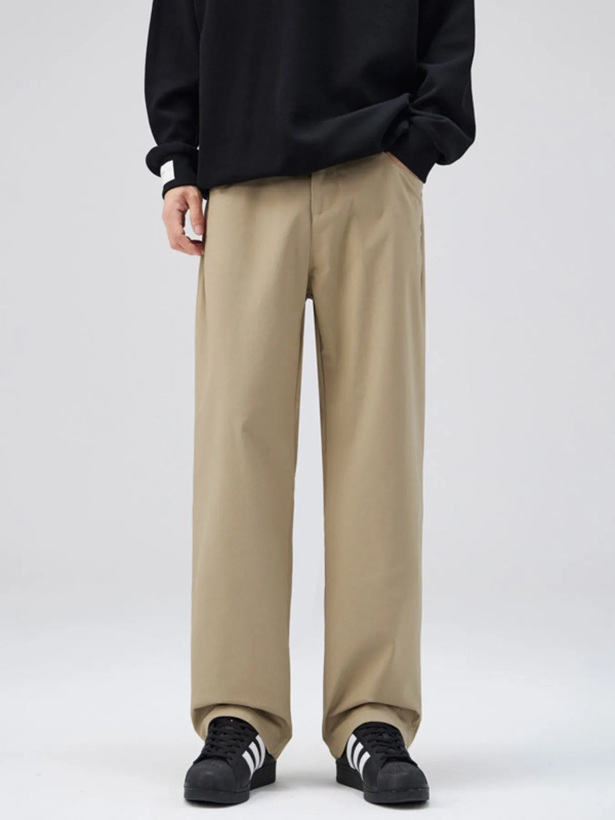 Men's Full Size Loose Fit Casual Pants Plus Size in Khaki
