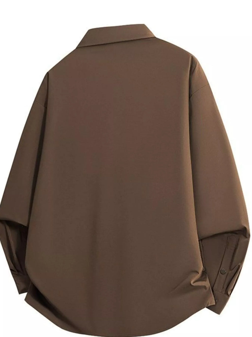 Men's Full Size Snap Down Long Sleeve Shacket Plus Size - Lilixa.store