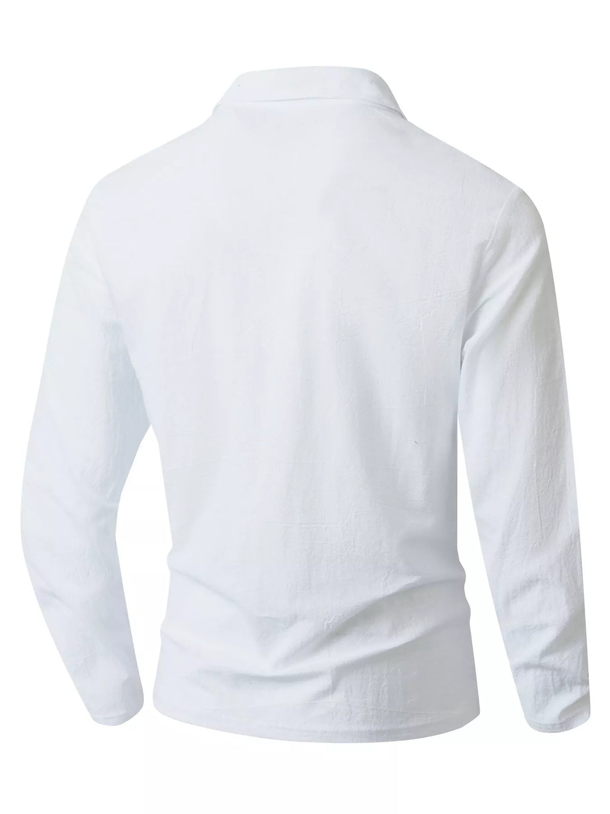 Men's Full Size Casual Long Sleeve Linen-Blend Shirt Plus Size - Lilixa.store