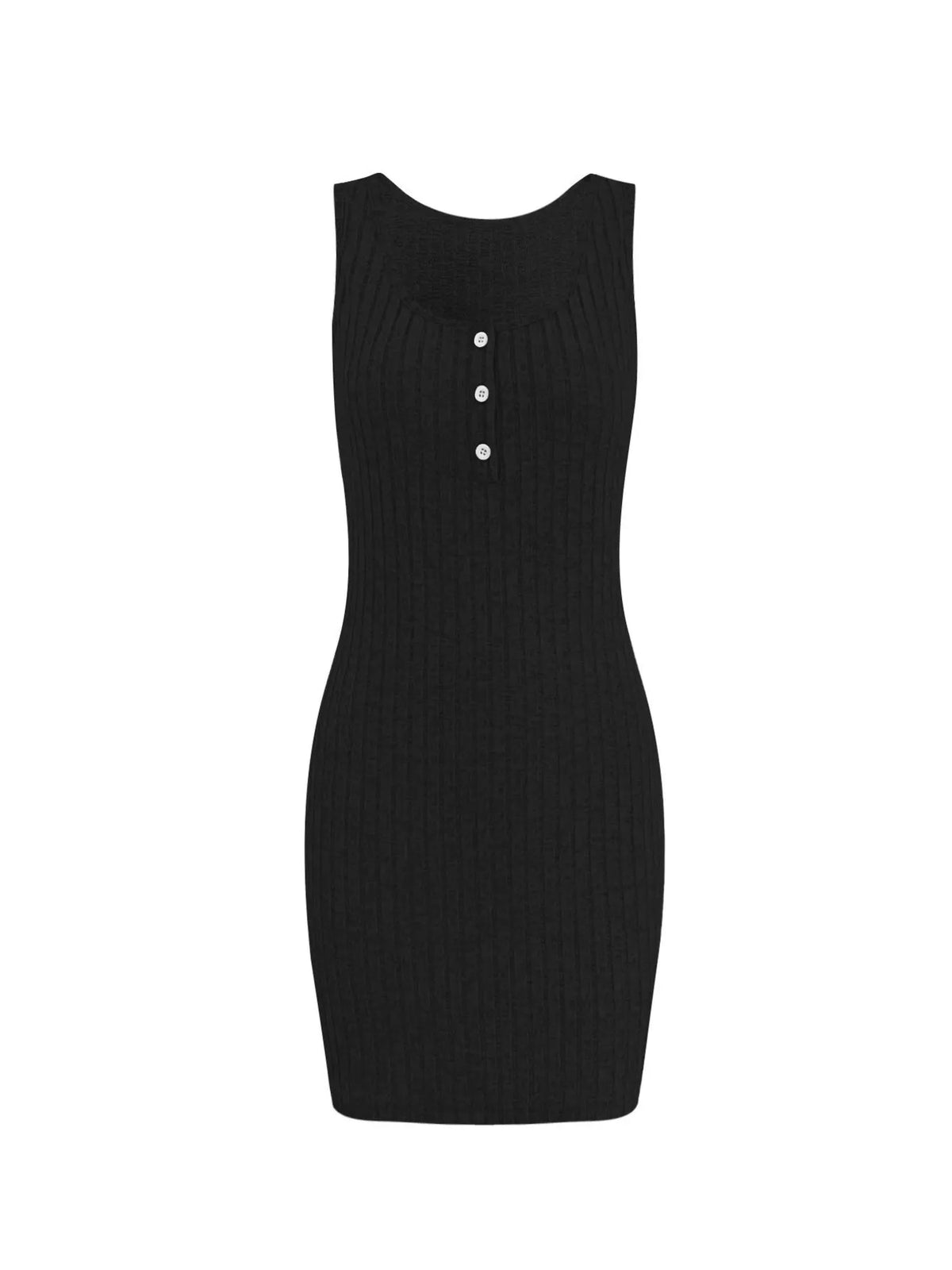 Ribbed Button Front Dress and Cardigan Sweater Set, view 3