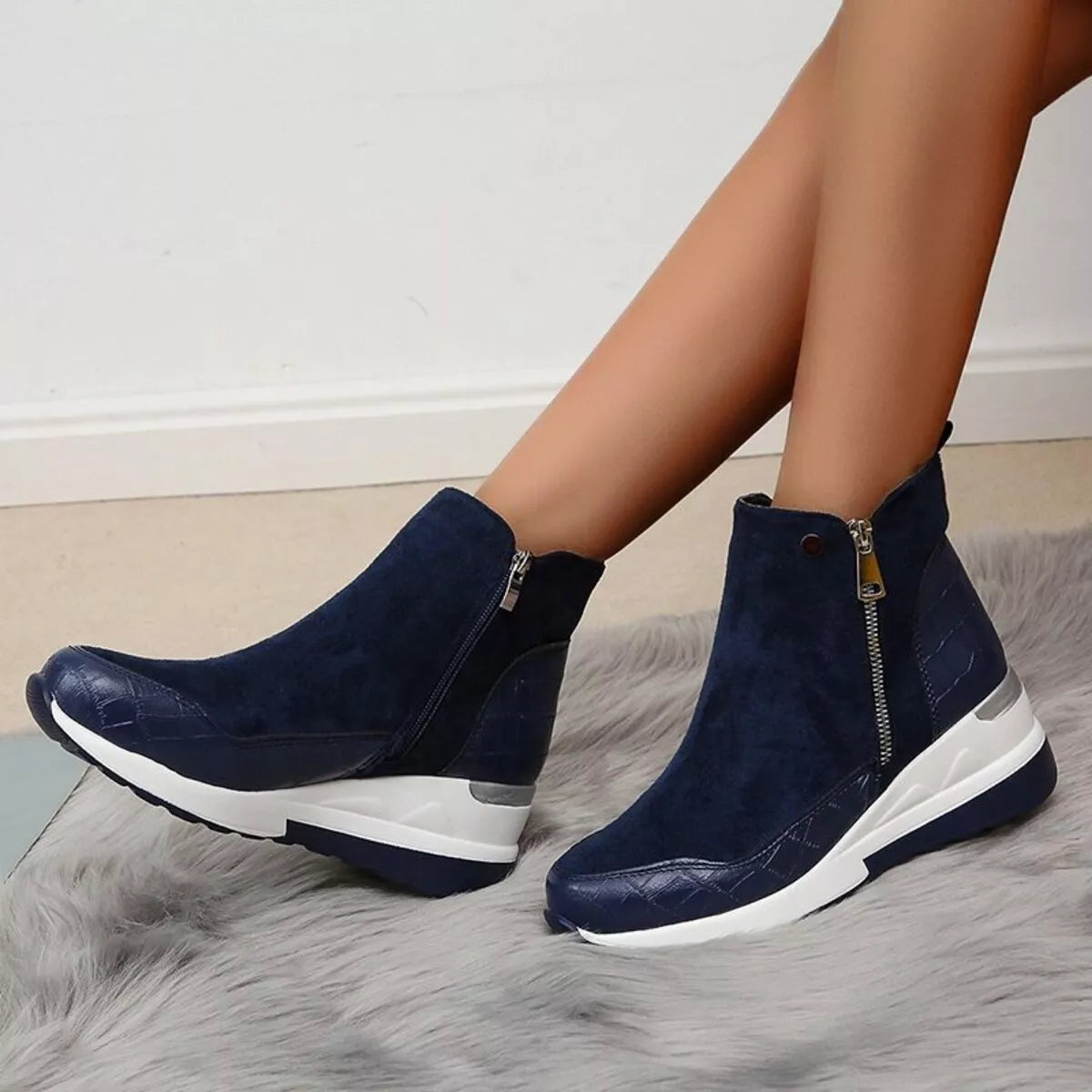 Side Zipper Ankle Boots - Lilixa.store